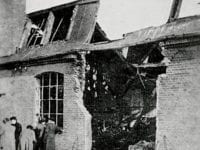 Hillerød Gummivognsfabriks efter sabotagen 4. april 1943. Foto: Frihedsmuseet